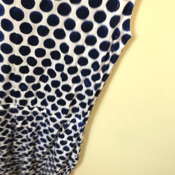 GAP Vintage Polka Dot Drop Tie Waist Pockets Cotton Dress Shirt T-shirt Mini Top - Picture 11 of 14